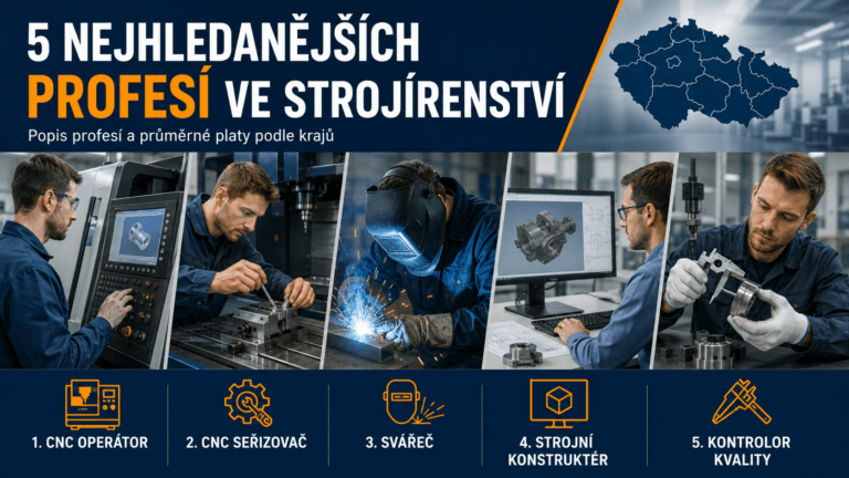 Pět nejhledanějších strojírenských profesí a porovnání jejich mezd