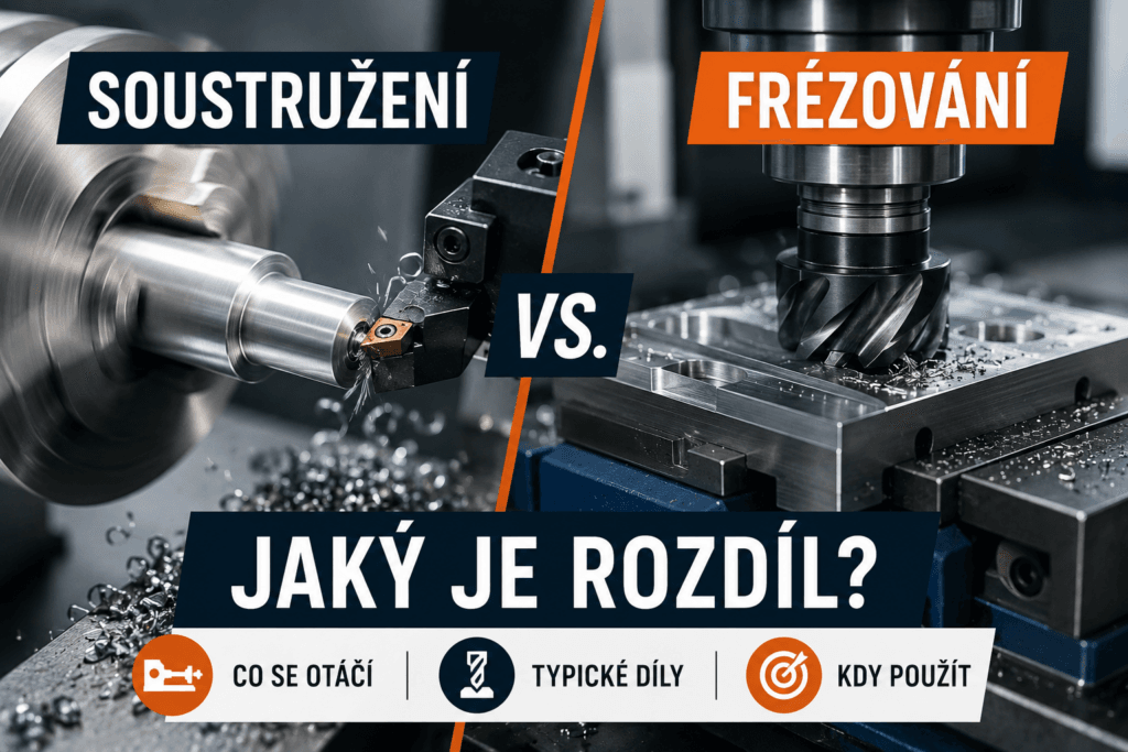 Soustružení vs frézování, jaký je rozdíl?