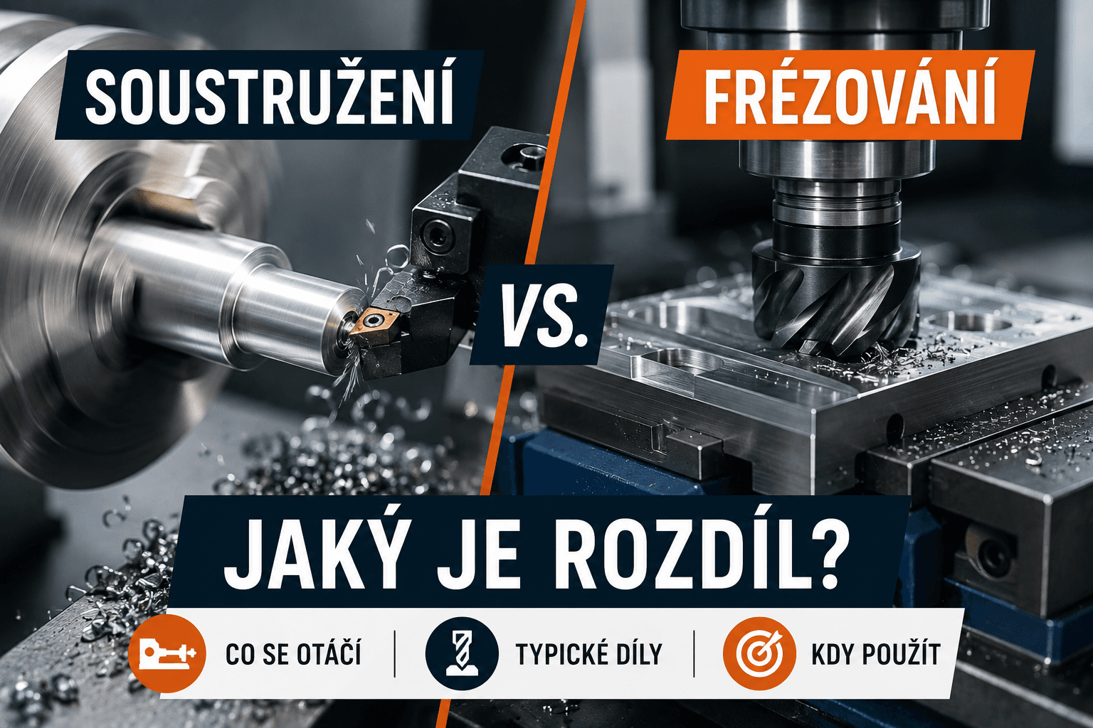 Soustružení vs frézování, jaký je rozdíl?