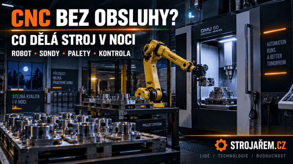 Bezobslužná CNC výroba pomocí robotizace