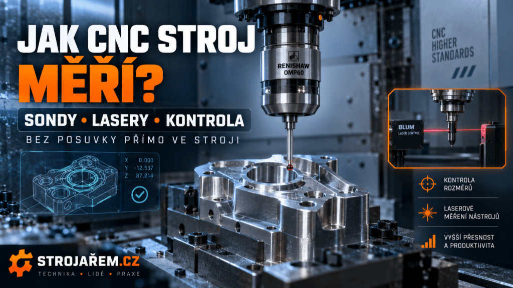 Měření na stroji pomocí laseru a sondy