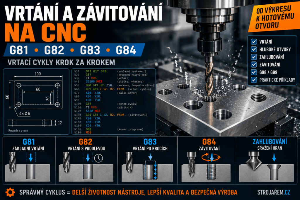 Vrtání a závitování na CNC